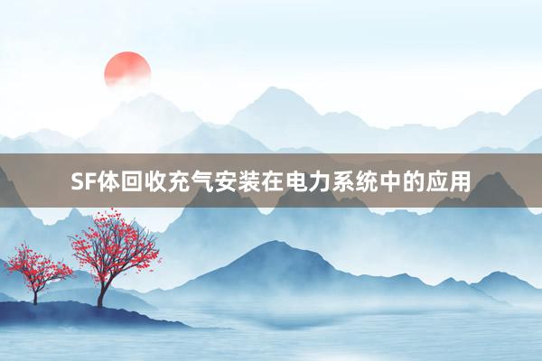SF体回收充气安装在电力系统中的应用