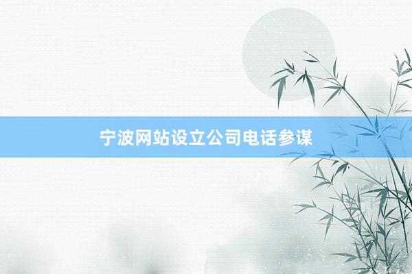 宁波网站设立公司电话参谋
